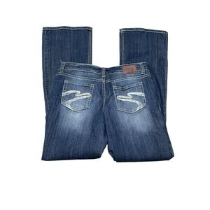 maurices Y2K Flare Jeans Curvy 5/6 Long Thick Stitch Stretch Spandex‎